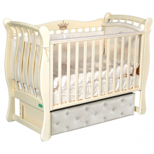 Купить детская кроватка palermo ariel elegance premium мягкий фасад, автостенка, ящик (универсальный маятник) 316