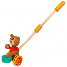 Купить каталка-игрушка bondibon деревянная мишка вв4015