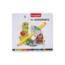 Купить фломастеры bruynzeel набор фломастеров kids super point 15 цветов в металлическом коробе-пенале 60324015