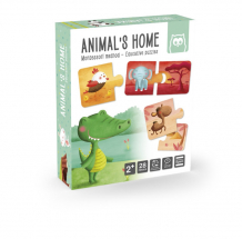 Купить eurekakids обучающая головоломка-пазл животные и их дом 483017