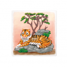 Купить раскраска maxi art многоразовая тигр 20х20 см ma-2104-5-1