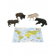 Купить zooграфия игровой набор животные с картой обитания 4 шт. 200664521 200664521