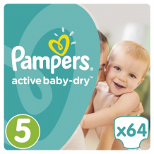 Купить pampers подгузники active baby-dry р.5 (11-18 кг) 64 шт. pa-81624122