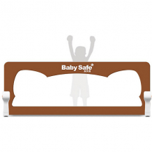 Купить барьер для кроватки baby safe ушки, 180х66 коричневый ( id 15909638 )