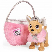 Купить собачка плюшевая simba chi-chi love принцесса, с пушистой сумкой 20 см ( id 11726398 )