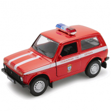 Купить welly 42386fs велли модель машины 1:34-39 lada 4x4 пожарная охрана