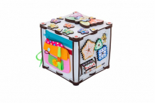 Купить деревянная игрушка iwoodplay бизиборд развивающий куб зверушки igk-04-01