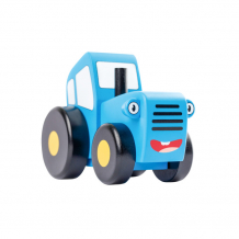 Купить деревянная игрушка мультифан синий трактор микро bt-mf066