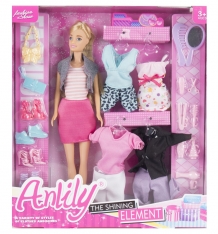 Купить игровой набор anlily кукла с аксессуарами (розовая юбка, серый жилет) 29 см ( id 10056021 )