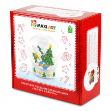 Купить maxi art набор для создания снежного шара зайчик и ёлочка ma-280421-3