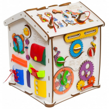 Купить деревянная игрушка evotoys бизиборд домик знайка цирк миди et-bd-03-02