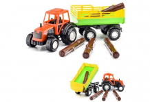 Купить toy mix трактор с прицепом и дровами 42 см btg-063 btg-063
