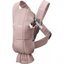 Купить рюкзак-переноска baby bjorn mini cotton, розовый babybjorn 997006010