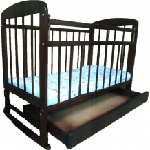 Купить детская кроватка мишутка 8 с ящиком 120x60 см (качалка) мишутка-8 кол. кач. ящик