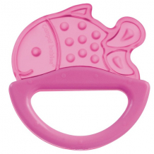 Купить canpol babies 250930500 погремушка с эластичным прорезывателем, 0+, цвет: розовый, форма: рыбка