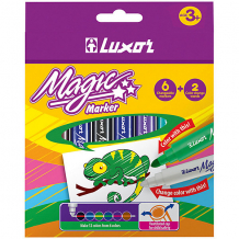 Купить фломастеры меняющие цвет luxor magic, 12 цветов, 8 штук ( id 11412585 )