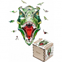 Купить деревянная игрушка eco wood art пазл головоломка динозавр t-rex s 28x17 см epuz-s-trex