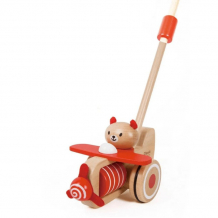 Купить каталка-игрушка classic world с ручкой медвежонок в самолете cw10506