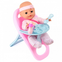 Купить lisa jane кукла-пупсик в ползунках со стульчиком для кормления 35 см 59482