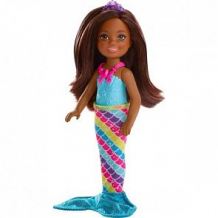 Купить кукла barbie челси фея-русалка брюнетка, голубой топ, розовая юбка 15 см ( id 8808193 )
