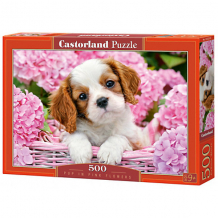 Купить пазл castorland "щенок в цветах" 500 деталей ( id 7487305 )