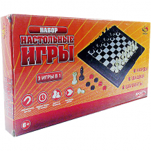 Купить набор игр 3 в 1 "шахматы, шашки, нарды магнитные", в коробке, abtoys ( id 4622668 )