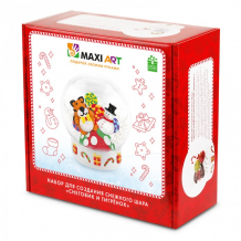 Купить maxi art набор для создания снежного шара снеговичок и мистер тигр ma-280421-1