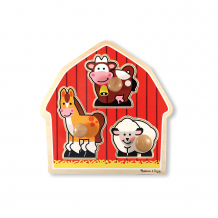 Купить рамка-вкладыш melissa & doug "мои первые пазлы", животные с фермы ( id 11154715 )