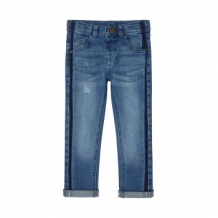 Купить джинсы прямого кроя с полосами по бокам, синий mothercare 5046780