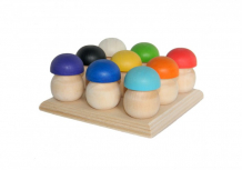 Купить деревянная игрушка уланик игра монтессори грибная поляна (9 грибочков) sgp01c0903u