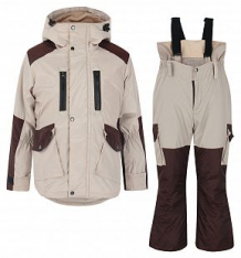 Комплект куртка/брюки Ursindo Горка-Осень, цвет: бежевый/коричневый ( ID 8753179 )