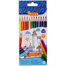 Купить карандаши 12 цветов jovi, трехгранные ( id 7044186 )