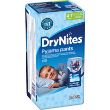 Трусики Huggies DryNites для мальчиков 4-7 лет, 17-30 кг, 10 шт. ( ID 3361330 )