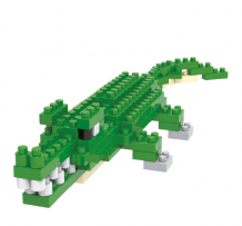 Купить конструктор поделкин пластиковый №04 крокодил (96 деталей) plk-01