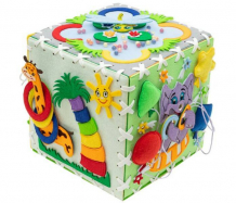 Купить развивающая игрушка evotoys мягкий бизиборд кубик софтики в африке 25х25 см ks-et-k-25-2