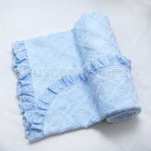 Купить одеяло baby nice (отк) вязаное с рюшами 80х100 см k015