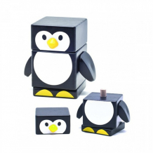 Купить деревянная игрушка бомик пирамидка пингвин 809