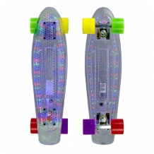 Купить maxcity скейтборд plastic board led small mc-sb000038