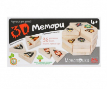 Купить деревянная игрушка десятое королевство игра 3d мемори монстрики 02903