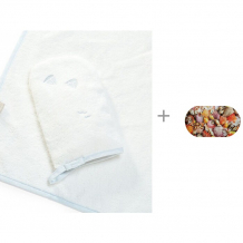 Купить stokke полотенце с капюшоном и spa-коврик для ванны ракушки 68х38 см aqua-prime 