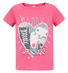 Купить футболка play today папина дочка, цвет: розовый/серый ( id 5278441 )