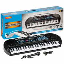 Купить музыкальный инструмент bondibon синтезатор клавишник с микрофоном и usb-шнуром 49 клавиш вв4948