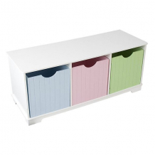 Купить скамья с ящичками для хранения kidkraft storage bench pastel ( id 13862065 )