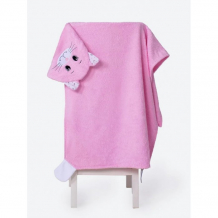Купить babybunny полотенце детское махровое с капюшоном кошечка m 125х65 см 7a24-2