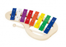 Купить музыкальный инструмент goki ксилофон цветной с ручкой 61979