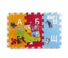 Игровой коврик Играем вместе Маша и Медведь с буквами коврик-пазл FS-ABC-03-MM