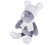 Купить мягкая игрушка softoy мышь в белой шапочке и шарфике 36 см s889/20