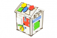 Купить деревянная игрушка iwoodplay бизиборд дом со светом мультицвет 30x24x24 см id0302