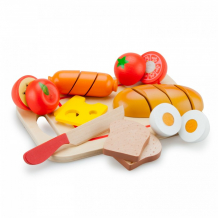 Купить деревянная игрушка new cassic toys игровой набор продуктов завтрак 10578