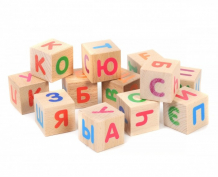 Купить деревянная игрушка elefantino кубики буквы 12 шт. it100464